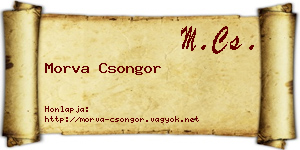Morva Csongor névjegykártya