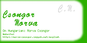 csongor morva business card